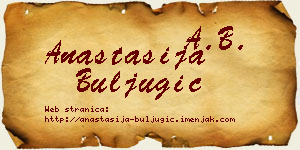 Anastasija Buljugić vizit kartica